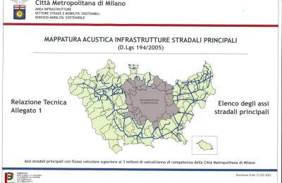 Mappatura Acustica assi stradali con traffico superiore a 3 milioni di veicoli anno Città Metropolitana Milano